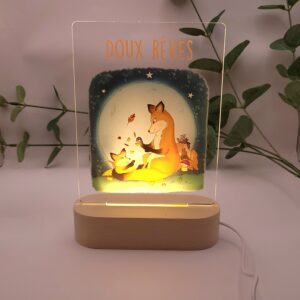 lampe personnalisée renards