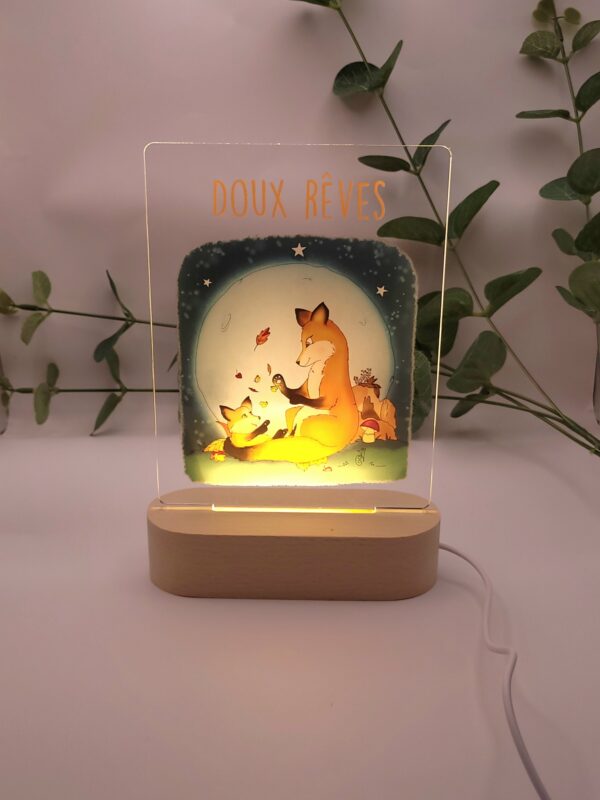 lampe personnalisée renards