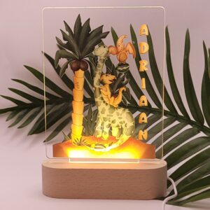 lampe personnalisée dinosaures