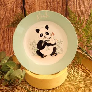 Assiette personnalisée panda