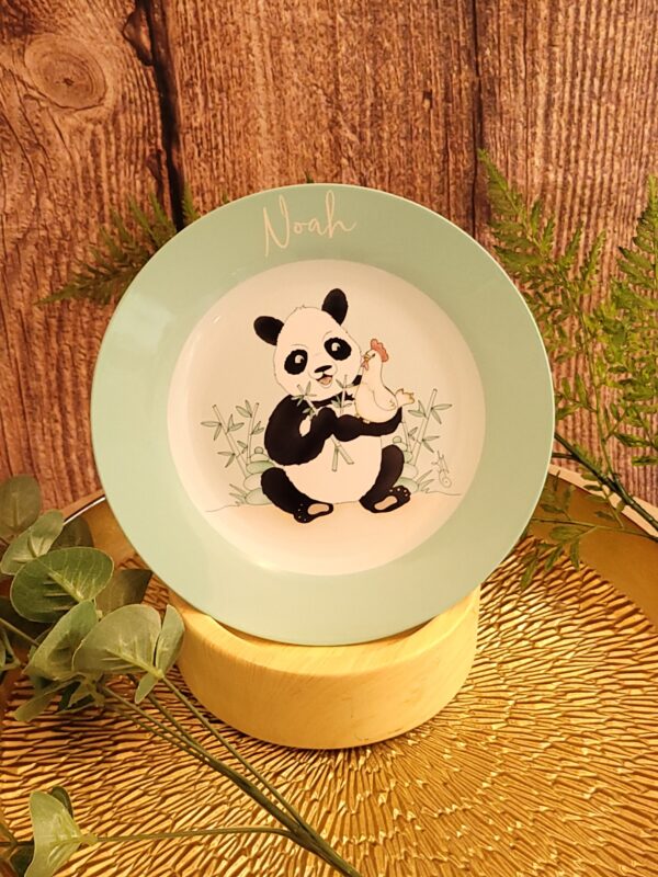 Assiette personnalisée panda