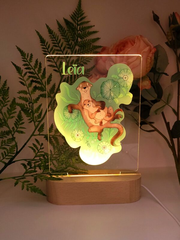 lampe personnalisée loutres