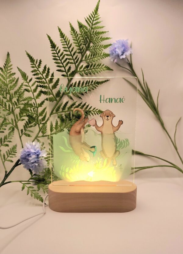 lampe personnalisée loutres